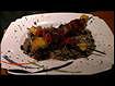 "Caribbean Style Steak-Kabobs"-Jerk steak, grilled pineapple, mushrooms, and bell peppers.(..)