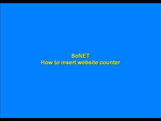 This video demonstrates how to insert sample and free website counter.